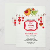 New Couple - Post Wedding Brunch Uitnodiging (Voorkant / Achterkant)