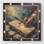 New Covenant: Law Inscribed Vierkante Klok (Voorkant)