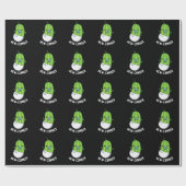 New cumber Funny Veggie Cucumber Pun Dark BG Cadeaupapier (Vlak)