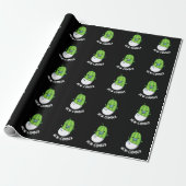 New cumber Funny Veggie Cucumber Pun Dark BG Cadeaupapier (Uitgerold)
