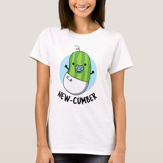 New cumber Funny Veggie Cucumber Pun T-shirt (Voorkant)