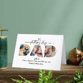 NEW DAD 3 foto's Collage eerste Vaderdag Kaart