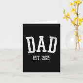 New Dad Est. 2025 Expect Baby Father 2025 Cket Fat Kaart (Gele Bloem)