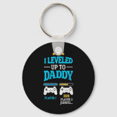 New Dad Fathers Day Leveled Up To Daddy 2026 Level Sleutelhanger (Voorkant)