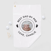 New Dad First Fathers Day Best Dad beroemd gemaakt Golfhanddoek (Insitu)