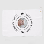 New Dad First Fathers Day Best Dad beroemd gemaakt Golfhanddoek (Horizontaal)