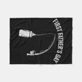 New Dad Fisherman, First Fathers Day Fishing Dad  Fleece Deken (Voorkant (Horizontaal))