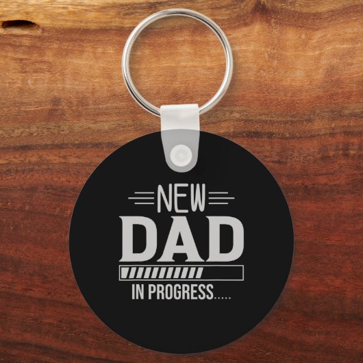 New Dad In Progress Expectant Fathers  Sleutelhanger (Voorkant)