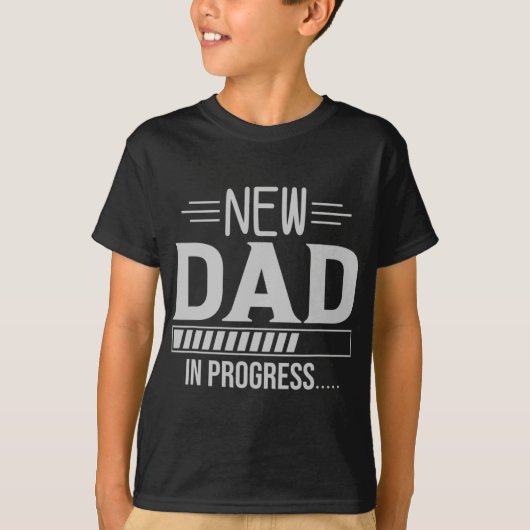 New Dad In Progress Expectant Fathers T-shirt (Voorkant)