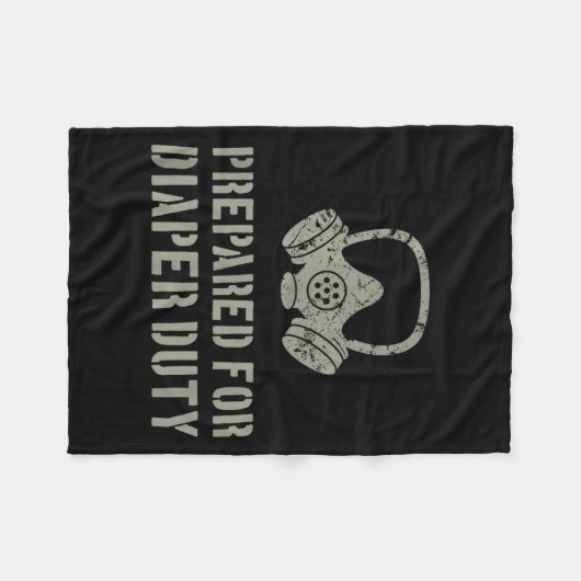 New Dad Prepared For Diaper Duty Funny Small Fleece Deken (Voorkant (Horizontaal))