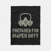 New Dad Prepared For Diaper Duty Funny Small  Fleece Deken (Voorkant)