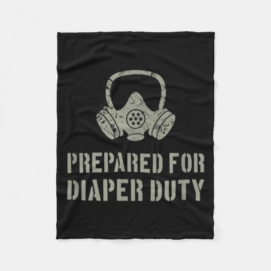 New Dad Prepared For Diaper Duty Funny Small  Fleece Deken (Voorkant)