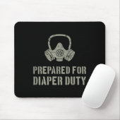 New Dad Prepared For Diaper Duty Funny Small  Muismat (Met muis)