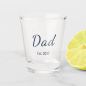 New Dad Vaderdag minimalist Shot Glas (Voorkant)