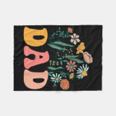 New Dad Wildflower First Birthday & Baby Showe Fleece Deken (Voorkant (Horizontaal))