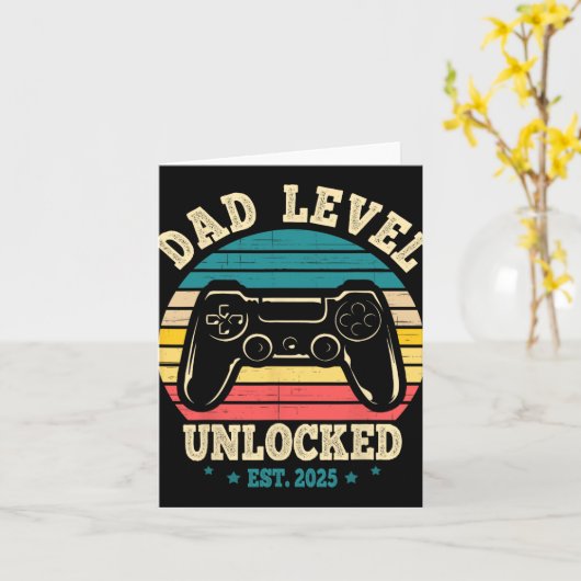 New Daddy I Leveled Up To Dad Mens Pregnancy Idea Kaart (Gele Bloem)