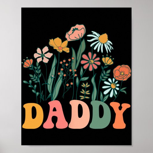 New Daddy Wildflower First Birthday & Baby Sho Poster (Voorkant)