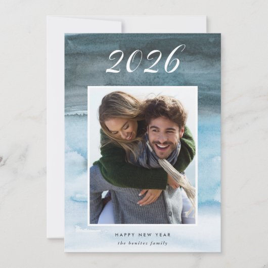 New Dawn | Happy New Year-fotokaart Feestdagenkaart (Voorkant)