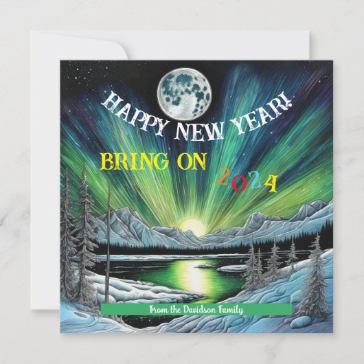 New Dawn, New Day, New Year Flat Wenskaart Kaart (Voorkant)