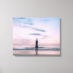 ""NEW DAY CALM" YOGA PLAATS Just Breathe Canvas Afdruk