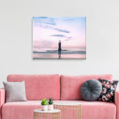"NEW DAY CALM" YOGA POSE Gewoon ademen Canvas Afdruk (Insitu (Woonkamer))