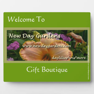 New Day Gardens Boutique Placard Fotoplaat