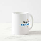 New Day, New Chances" Minimalist Koffiemok (Voorkant rechts)