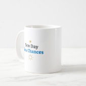 New Day, New Chances" Minimalist Koffiemok (Voorkant links)