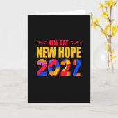 New Day New Hope 2022-happy new year-grappig Kaart (Gele Bloem)