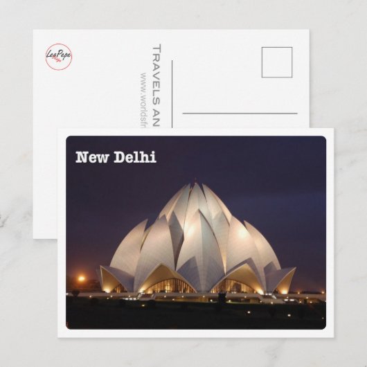 New Delhi - Il Tempio del Loto - Briefkaart (Voorkant / Achterkant)