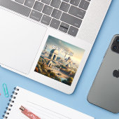 New Delhi India 3 inch Vinyl Sticker (Laptop met iPhone)