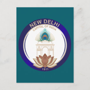 New Delhi India Briefkaart