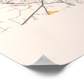 New Delhi - India Chalk City Map Poster (Hoek)