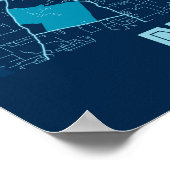 New Delhi - India Peace City Map Poster (Hoek)