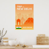 New Delhi India Poster (Keuken)