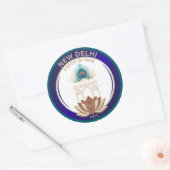 New Delhi India Ronde Sticker (Envelop)