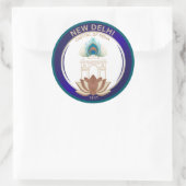 New Delhi India Ronde Sticker (Tas)