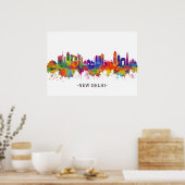 New Delhi India Skyline Poster (Keuken)