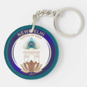 New Delhi India Sleutelhanger (Achterkant)