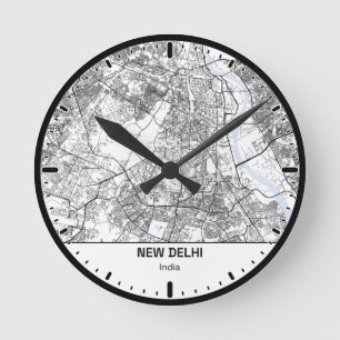 New Delhi Klok Stad Lijn Kunst