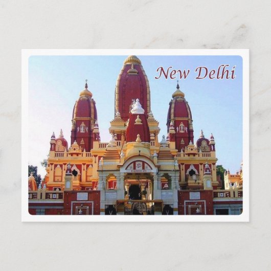 New Delhi - Laxminarayan Temple - Briefkaart (Voorkant)