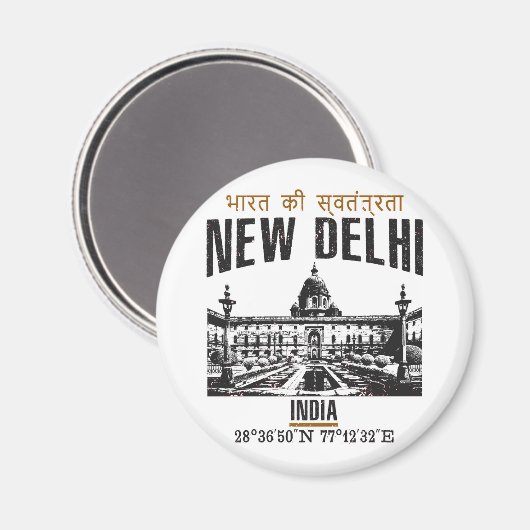 New Delhi Magneet (Voorkant / Achterkant)