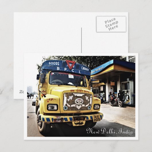 New Delhi Truck Briefkaart (Voorkant / Achterkant)