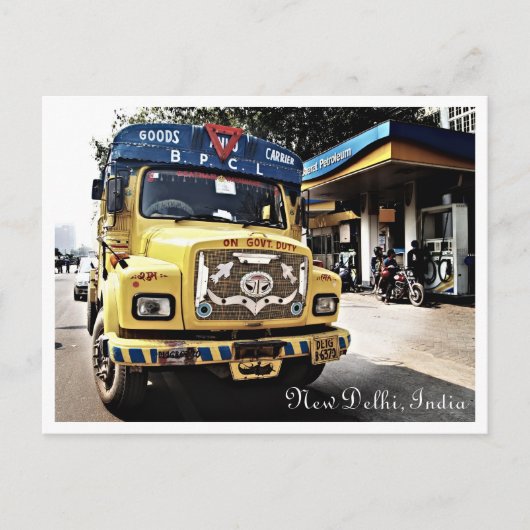 New Delhi Truck Briefkaart (Voorkant)