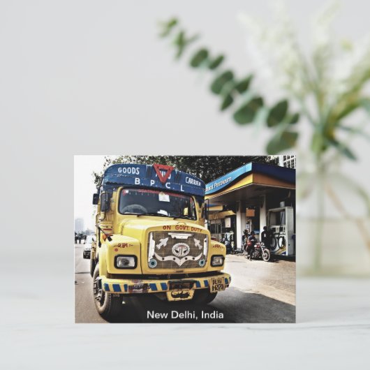 New Delhi Truck Briefkaart (Staand voorkant)