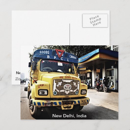 New Delhi Truck Briefkaart (Voorkant / Achterkant)