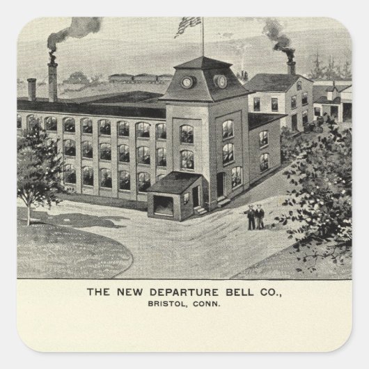 New Departure Bell Co., Miller Bros Cutlery Co. Vierkante Sticker (Voorkant)