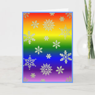 New Design Elegant Gay Christmas Rainbow flag Feestdagen Kaart