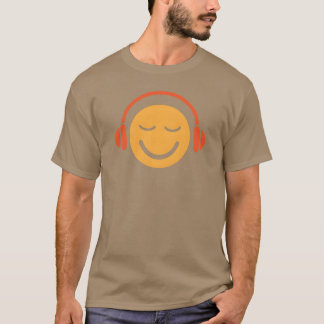 New Design Music smiley face with headphones frien T-shirt