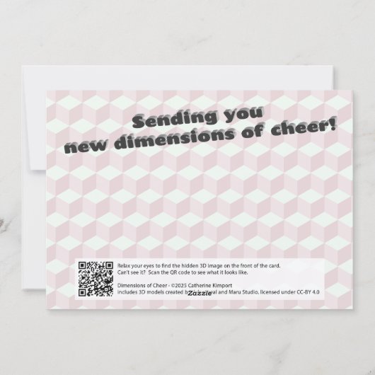 New Dimensions of Cheer Feestdagenkaart (Achterkant)